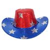 Versatiles Western Denims Hat Western Spliced Sequins Hat for Photoshoots Costume Event and Everyday Sun Protecting Multicolor