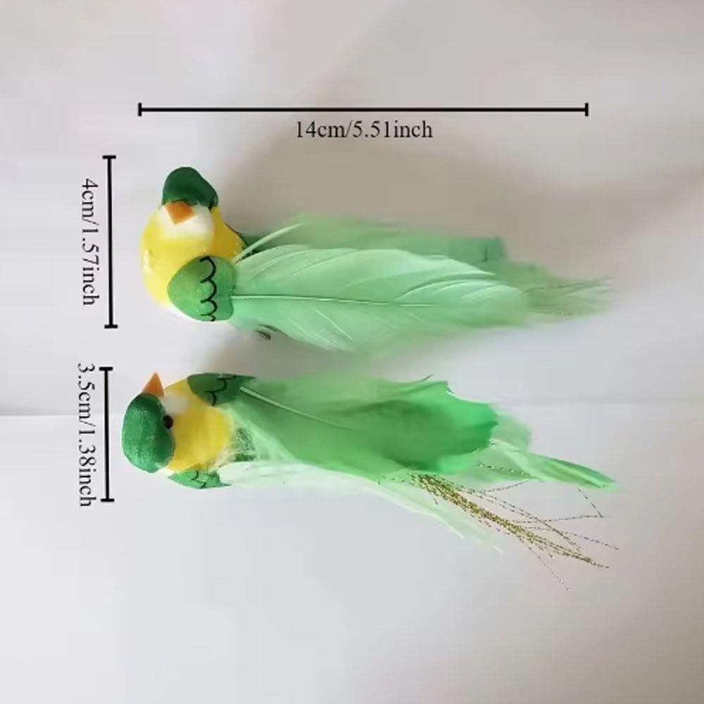 2/12Pcs New Colorful Simulation Birds with Clip Statue Artificial Foam Feather Birds Fake Bird Wedding Festival Home