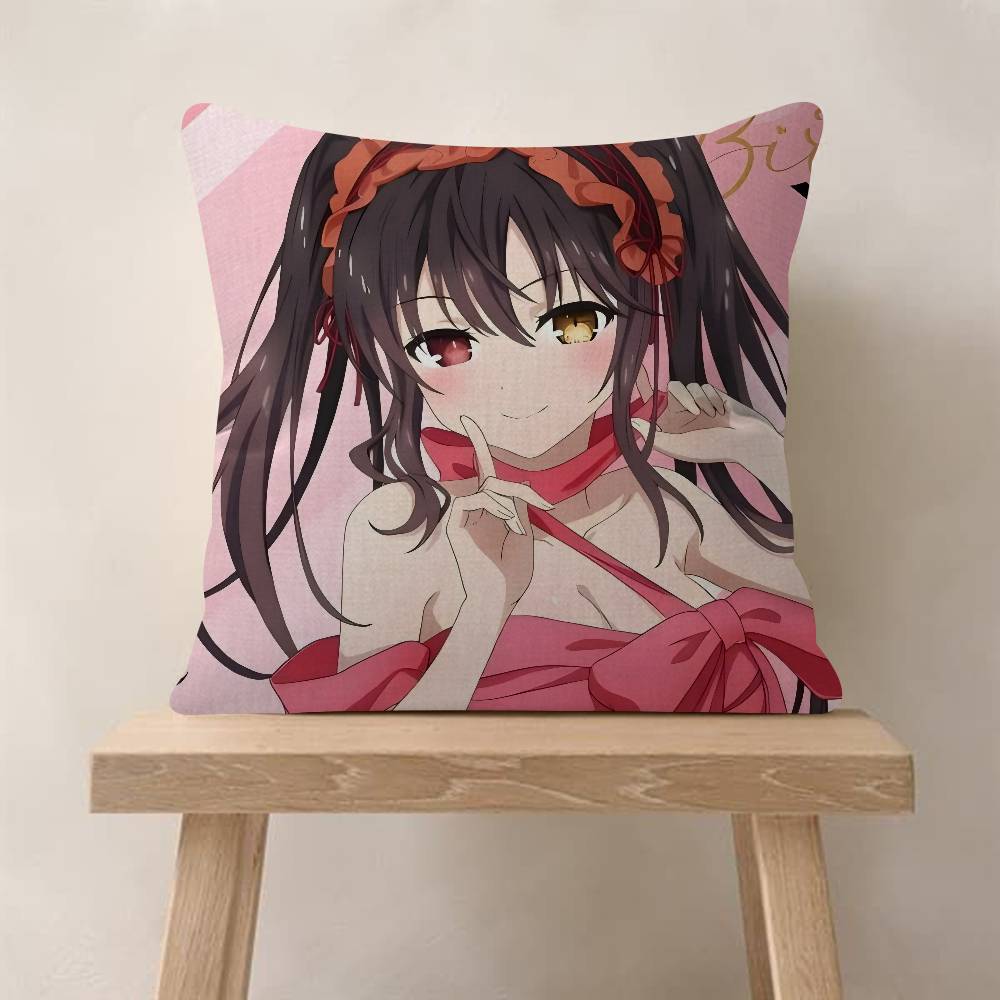 Anime DATE A LIVE Cushion Cover Car Throw Pillow Case For Sofa Car Christmas Gift