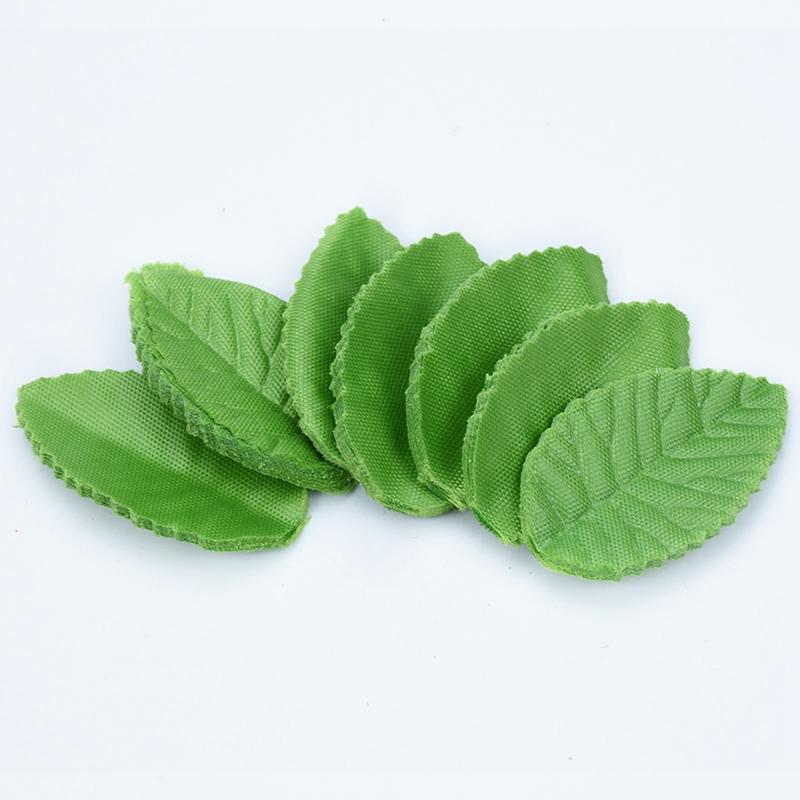 100/200pcs Artificial Plants Diy Gifts Box Festival Wreaths Flowers Scrapbooks Home Room Decor Silk Roses Leaf Fake Green Leaves