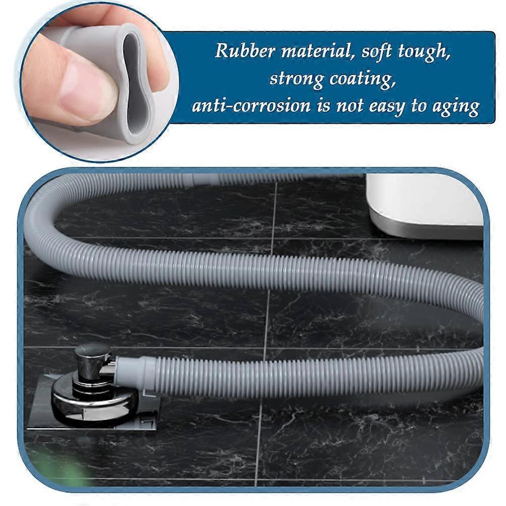 1.5M Long Drain Hose Extension Pipe Kit, Universal Replacement Washing Machine Drain Hose, Extra Long Washing Machine
