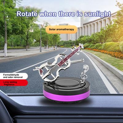 Yousheng Solar-Powered Car Aromatherapy Diffuser Rotating Violin Appearance Portable Aromatherapy Auto Air Freshener Display Mold