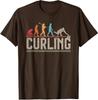 Vintage Curling Evolution Of Winter Games Winter Unisex T-Shirt