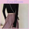 Princess Style Knit Top With Ice Silk Fabric For Spring Casual Wear