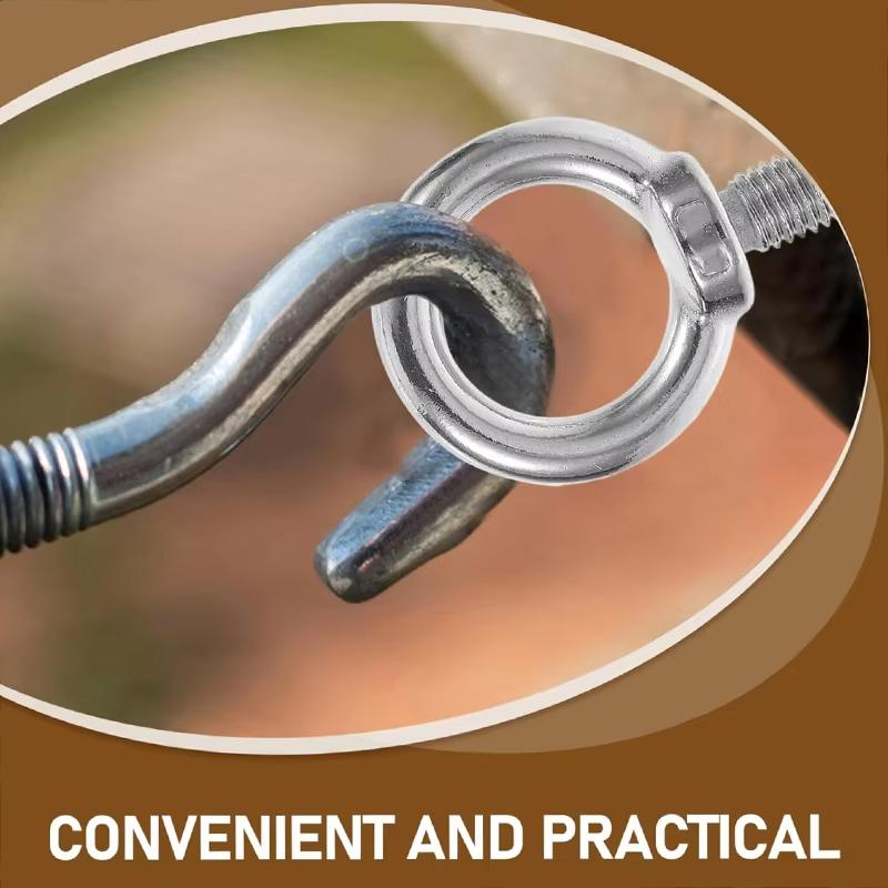 M4 M5 M6 M8 Eyebolt Rings Stainless Steel Lifting Eye Hoist Rings Hooking Nut Screw Easy Installation Marine Rigging Accessories