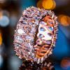 Luxury Female Crystal White Zircon Stone Engagement Ring Vintage Rose Gold Color Water Drop Wedding Jewelry For Women