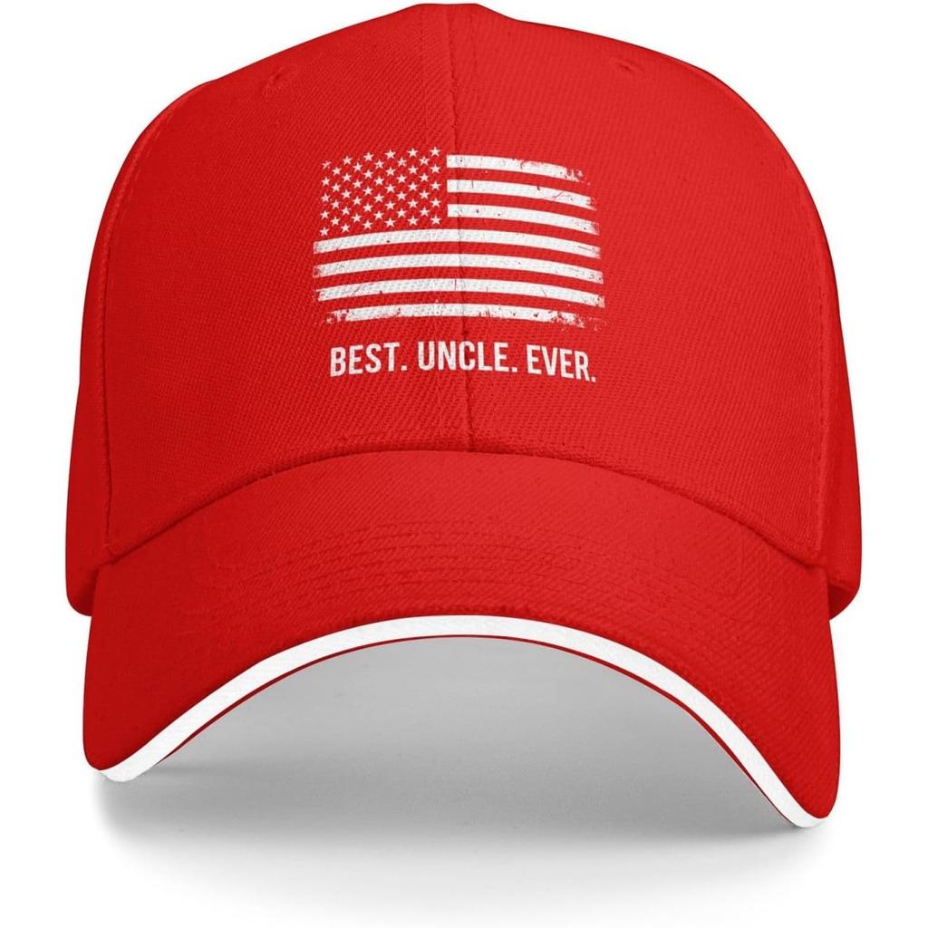 Best Uncle Ever American Flag Baseball Cap Polyester Casual Sun Protection Adjustable Hat