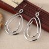 Irregular Spiral Swirl Drop Earrings For Women Silver Color Geometric Dangle Earring Fashion Jewelry Accessories