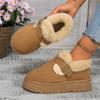 Nuovi Stivaletti Invernali da Donna Foderati in Pile da Esterno con Suola Spessa Stile Birkenstock Imbottiti in Cotone Stivali da Neve