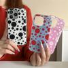 Trendy Large Polka Dot Clear Phone Case For iPhone 14 15 16 17 Pro Max INS Cute Large Window Shockproof Protective Cover