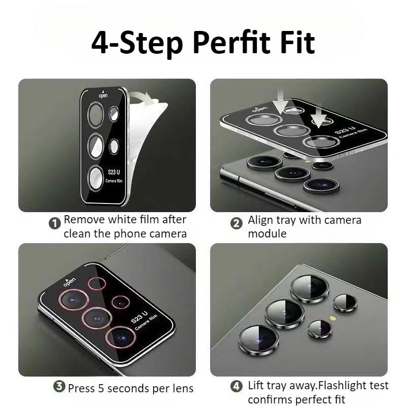 For Honor Magic V Flip 2 Metal Ring Tempered Glass Camera Lens Protector For Honor 400 Pro Lite Positioning Protective Lens Film