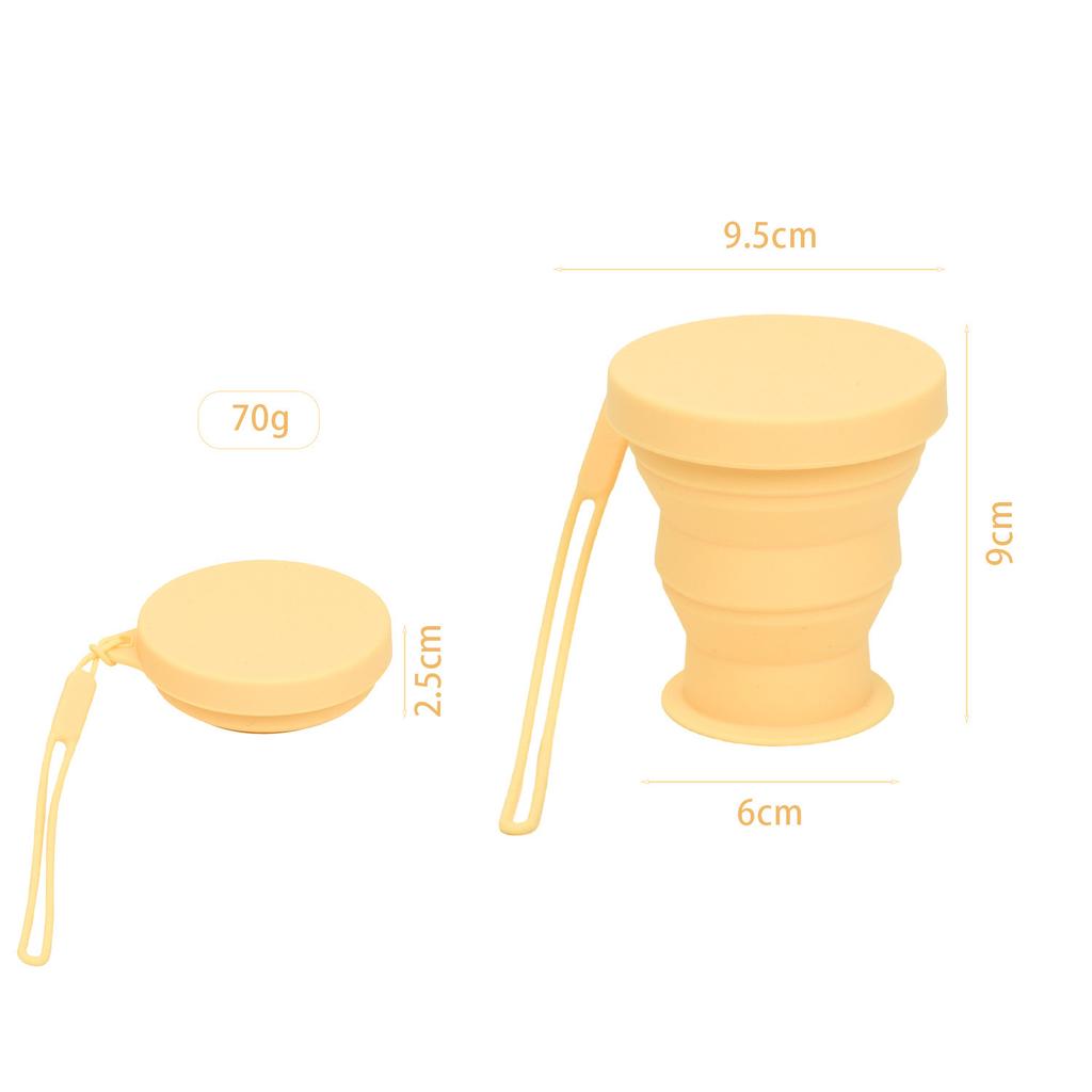 Silicone Folding Water Cup Portable Travel Outdoor Cup High Temperature Resistant Easy Storage Retractable Mini Water Cup