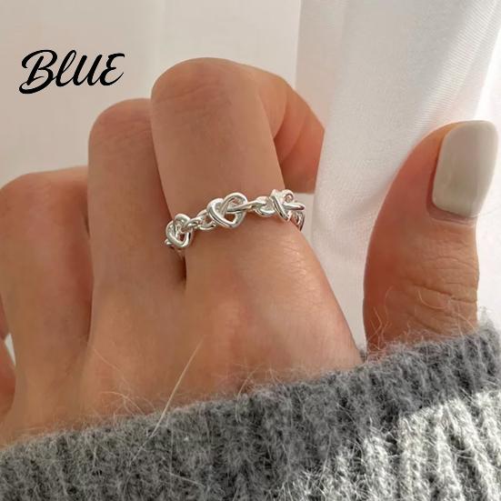 Anti-oxidation Ring Thumb Hollow Heart Shape Adjustable Opening Design Finger