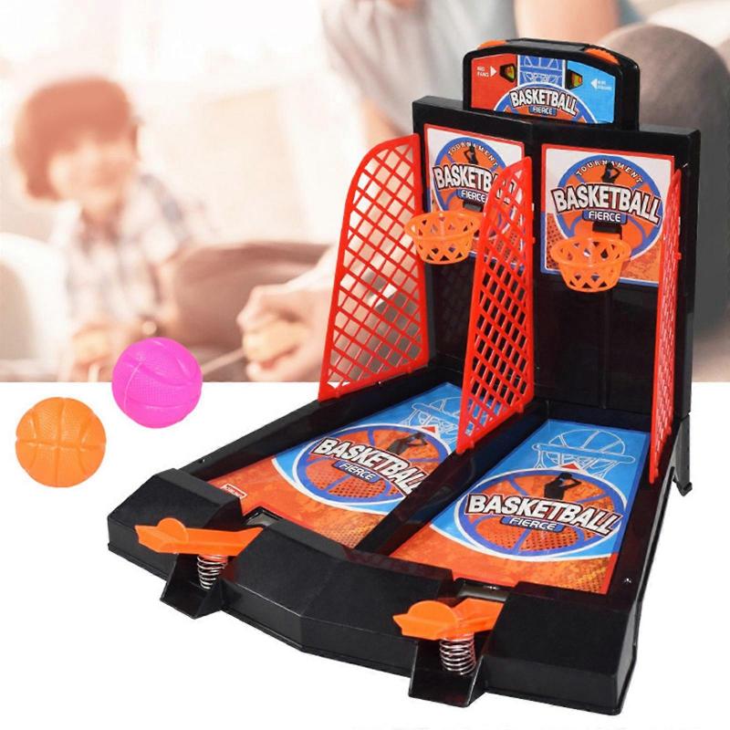 Toy Handheld Desktop Battle Basketball Game Home Desk Gift for Kids and Adults Bagatelle Game Office Game Fun Sports