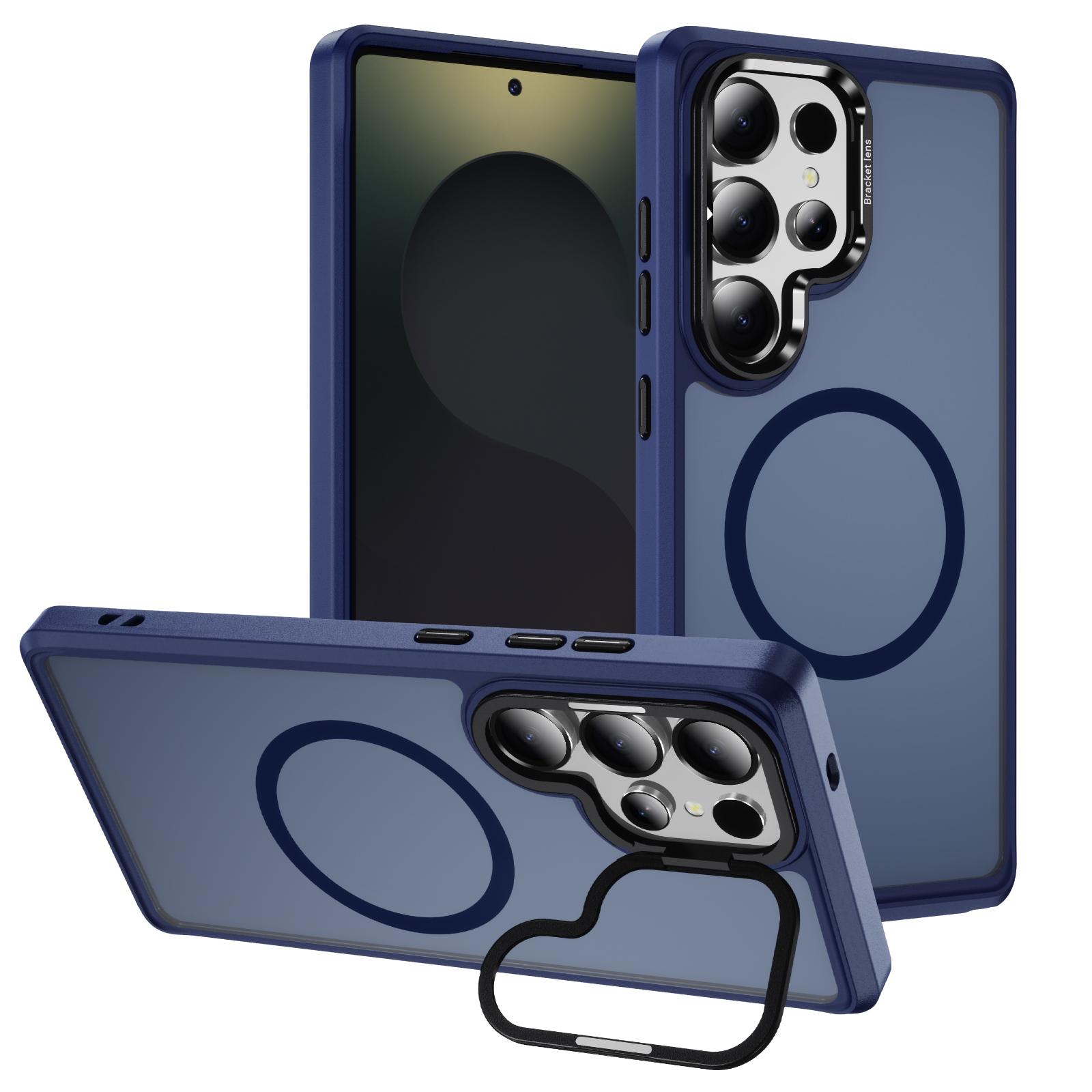 

Camera Lens Kickstand Holder Shockproof Case for Samsung Galaxy S26 S24 S25 S23 Plus Ultra For Magsafe Matte Bumper Armor Cover For Samsung S26