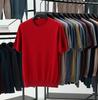 Men's High-Quality Short-Sleeved Knitted Wool Sweater for Spring/Summer