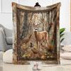 Deer Blanket Ultra-Soft Perfect for Livingroom Couch Bedding for All Seasons Warmthful Decor Gift for Travel Home Birthdays