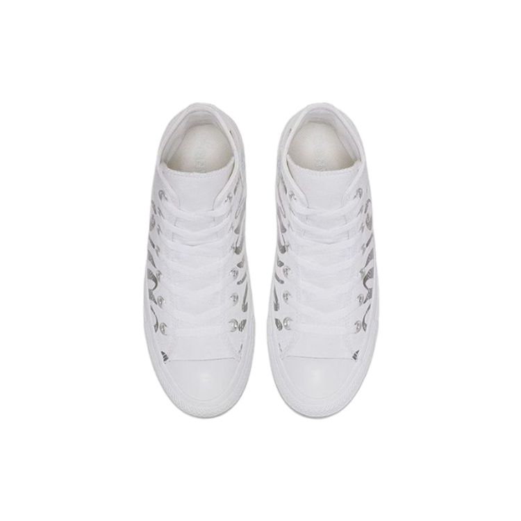 Converse Chuck Taylor All Star Iridescent Star High Top Women Sneakers White 566176C