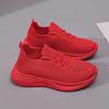 Fashion Plateforme Thick Bottom Colored Woman Shoes Woven Sneakers Women Red Tenis Fitness Sports Athletics Due To Pas Cher Team