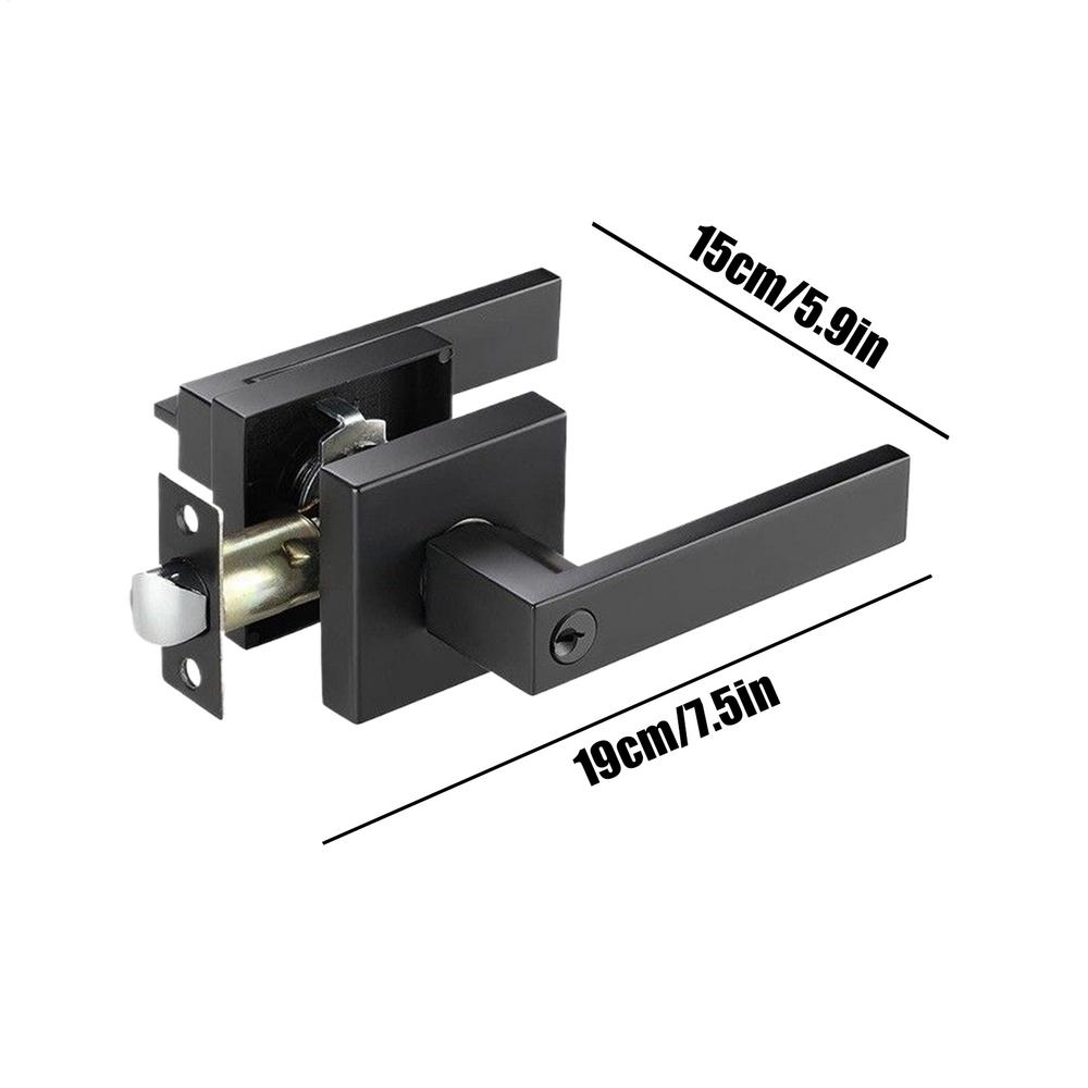 

Privacy Door Handle Lock Heavy Duty Interior Bedroom Bathroom Office Door Knob with Lock for Home Security Safety чорний