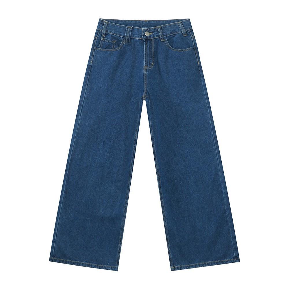 Men's Retro Hong Kong Style High-Waisted Wide-Leg Jeans | 2025 Seasonal New Arrivals