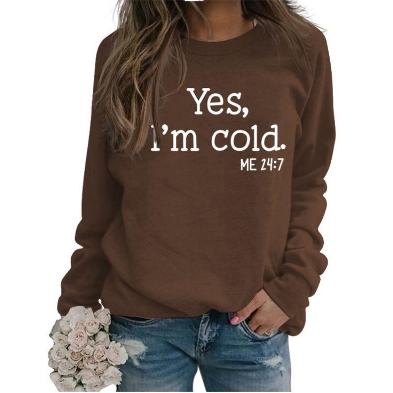 Ja, mir ist kalt, ich 24:Pullover mit Rundhalsausschnitt und 7 Buchstaben, langärmelig