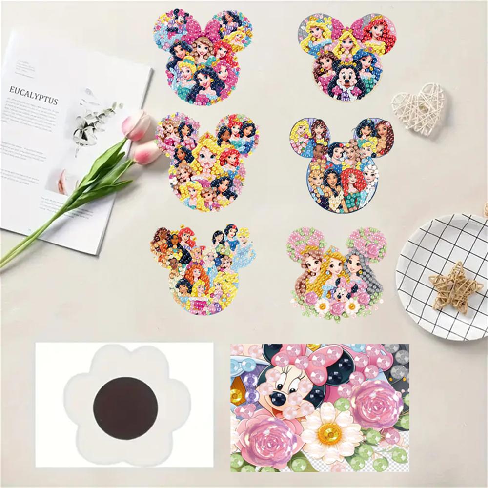 

6Pcs The Combined Set Series Diamond Art Fridge Magnet Diamond Painting Refrigerator Magnet DIY Fridge Stickers for Fridge Whiteboards