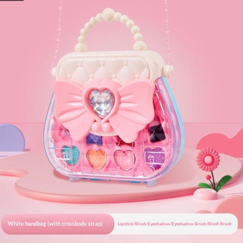32Pcs Kids Makeup Toys Girls Real Makeup Kit Washable Non-Toxic Makeup Toy Set Retro Beauty Makeup