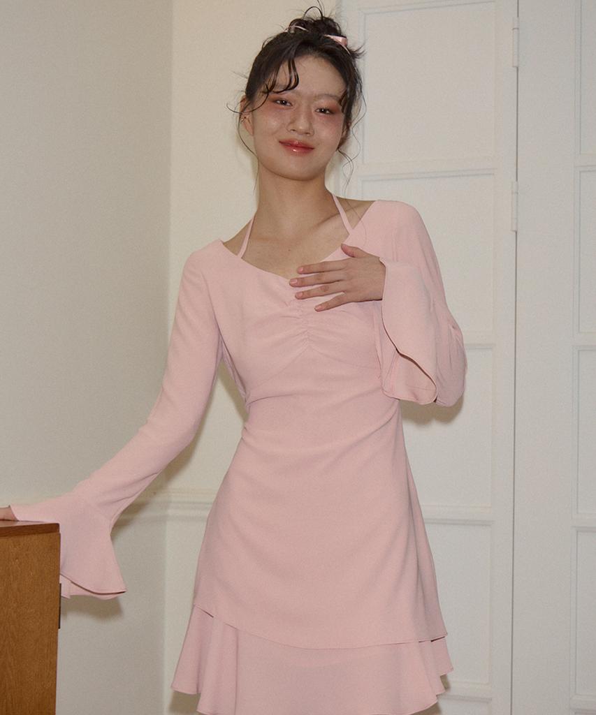 Salon De Yon Ballet Mini Dress_ Peach