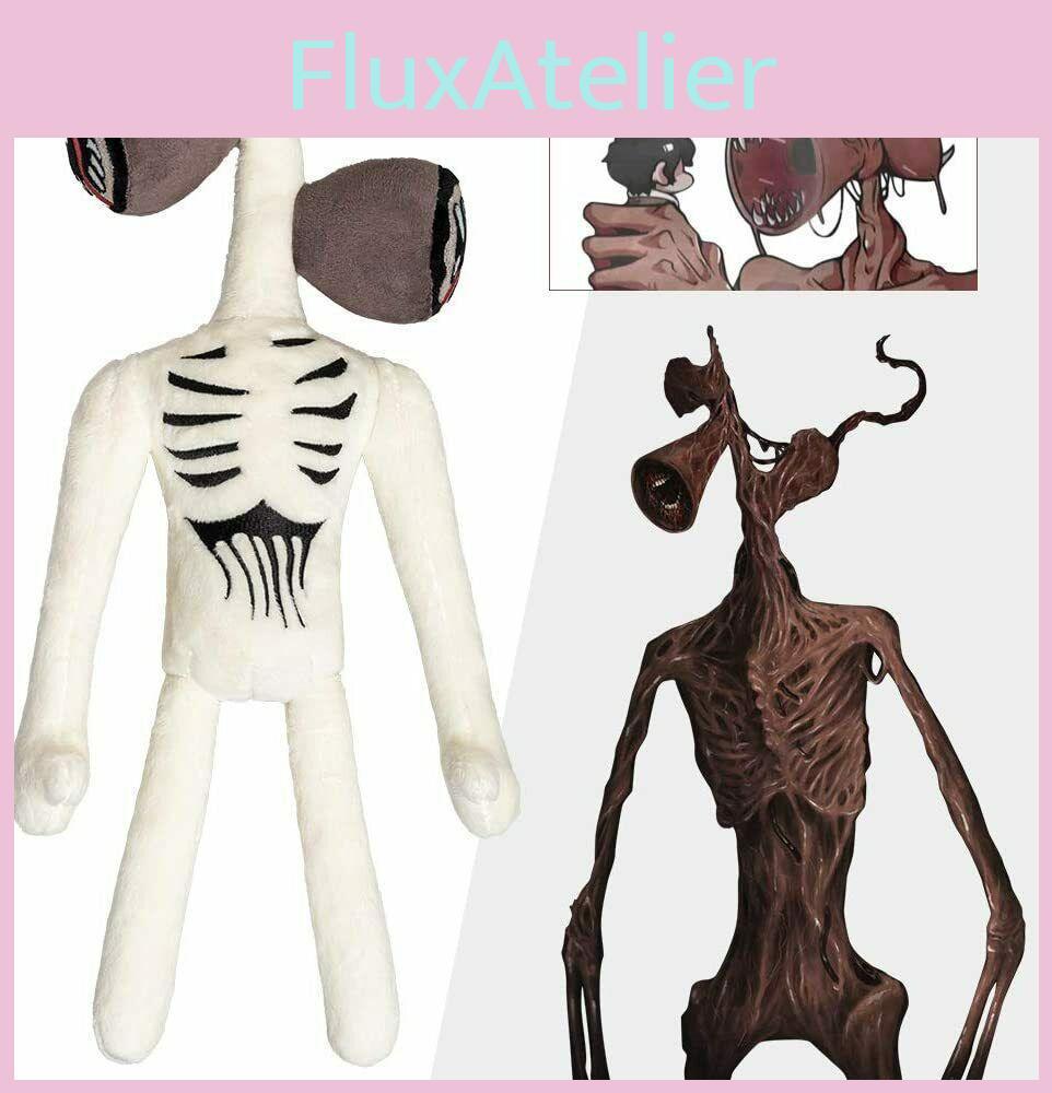 15.7 Inch Siren Head Plush Toy Soft Black And White Horror Stuffed Doll For Kids