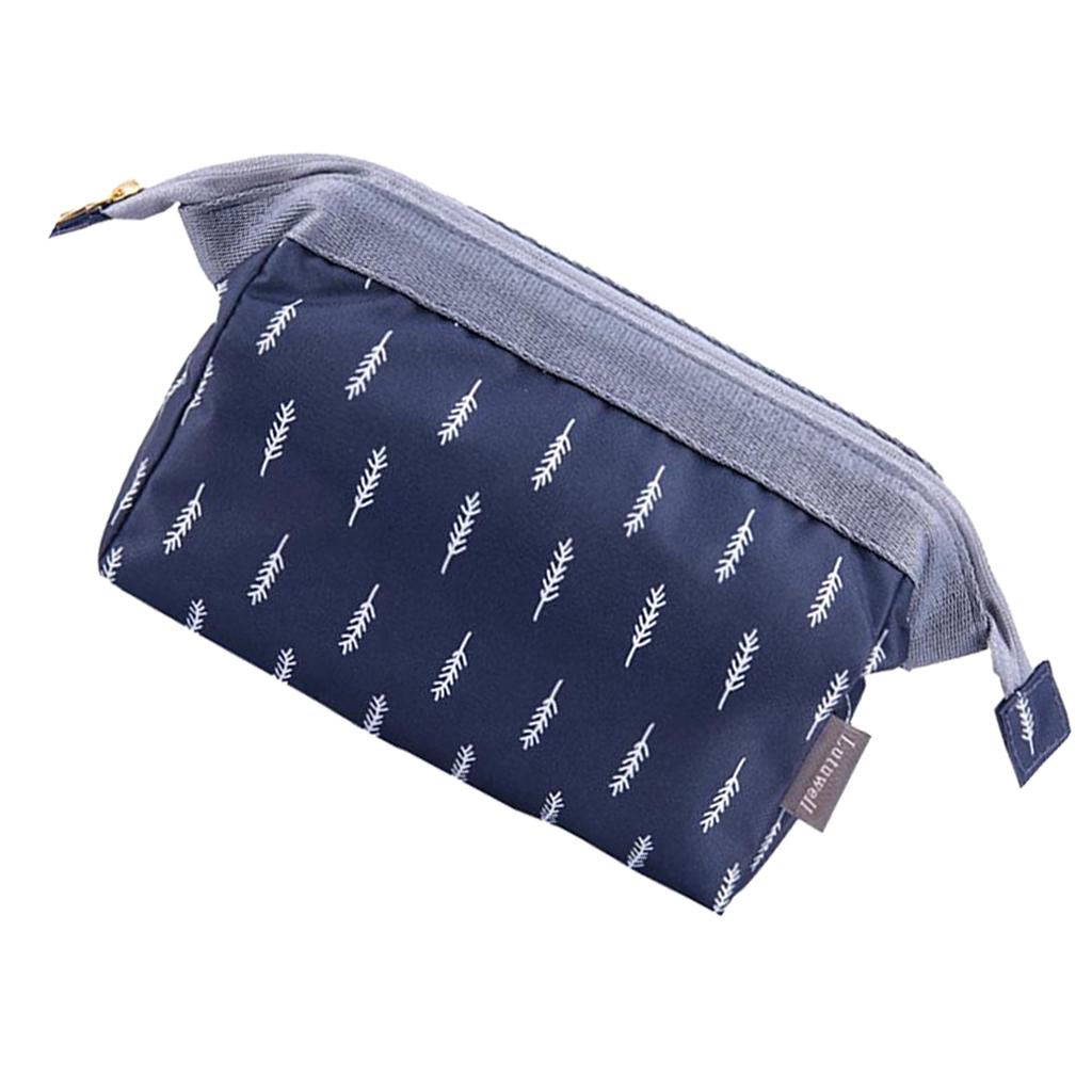 1 Piece Cloth Makeup Bag, Toiletry Travel Case, Portable Cosmetic Pouch Blue, 18x13x9cm