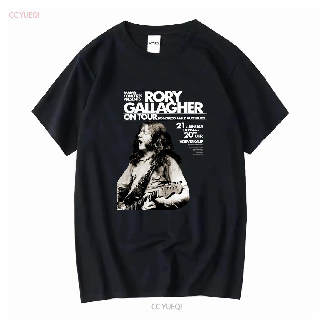 Rory Gallagher In Tour Concerto Rara Nera Taglia Piena Maglietta vintage Lavata Elastica streetwear grafica Versatile Unisex