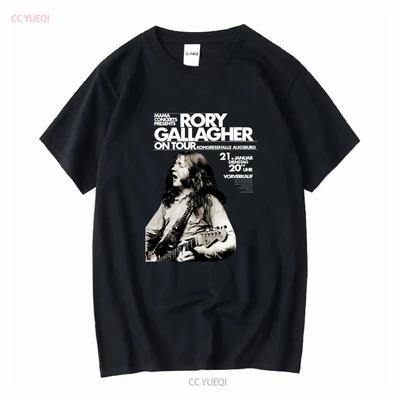 Rory Gallagher Auf Tour Konzert Seltenes Schwarzes Vollgröße T-Shirt Vintage Gewaschen Dehnbar Streetwear Grafik Vielseitig Unisex