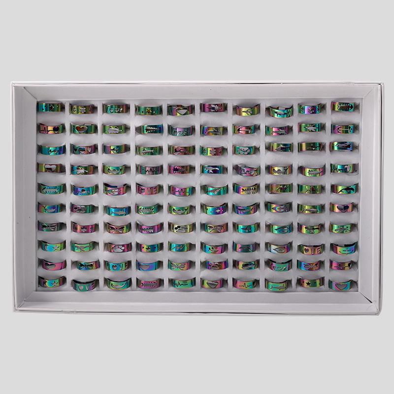 Multi-Style Stainless Steel & Titanium Index Finger Rings - Various Colors & Sizes
