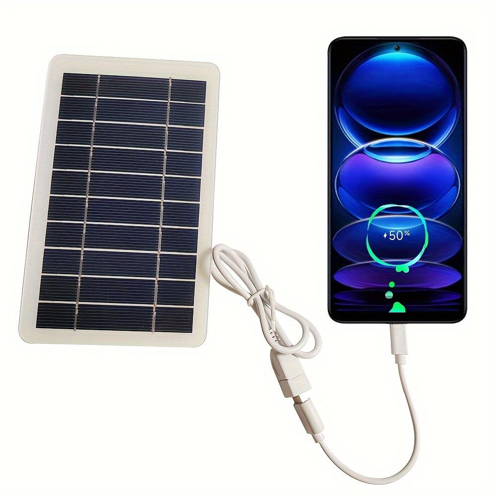 4W 5V Small Solar Panel with USB, DIY Monocrystalline Silicon Solar Cell, Waterproof Camping Power Bank