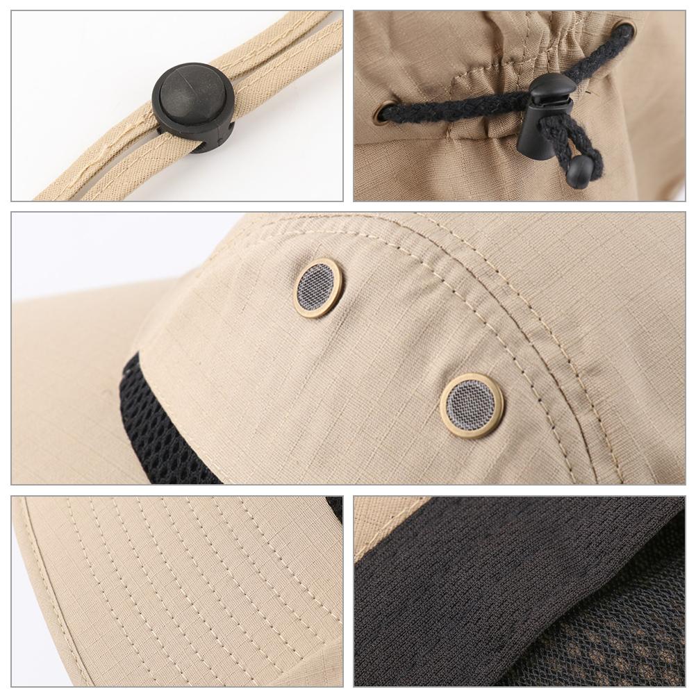 Outdoor Sun Hat for Men with 50+ UPF Protection Wide Brim Fishing Hat with Neck Flap