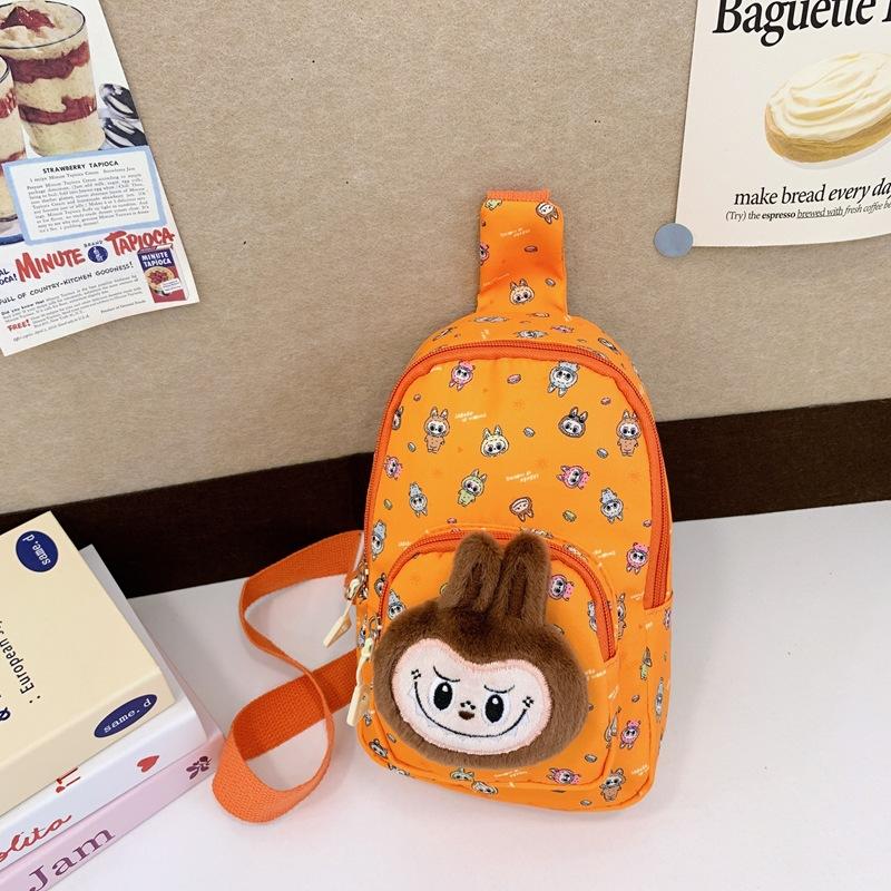 Lightweight And Fashionable Cartoon Kids Sling Bag With Soft Plush Accents For Occasion Any