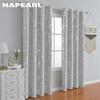 1PC NAPEARL 80% Blackout Fashionable and Minimalist Curtains with Silver and Marble Texture for Living Room Bedroom Balcony Window Home Decor