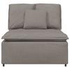 Modular Sofa Center Module with Cushions Taupe 100 Cm