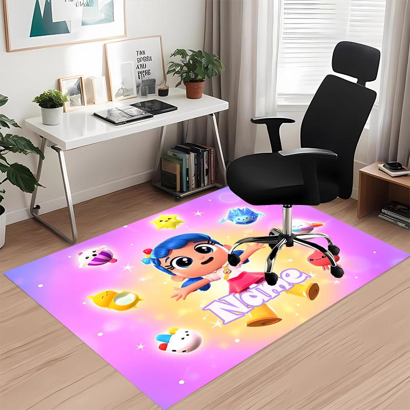 Custom Name True and the Rainbow Kingdom Printed Carpet, for Office Chair Living Room Bedroom Kitchen Room Decor Gifts.