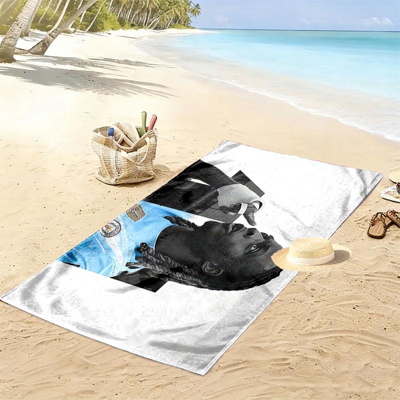 Jeremy Doku Print Beach Towel, Large Soft Quick Dry Towel for Beach Camping Swimming