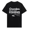 Crazy Dog Dad Fishing Shirts Funny Father's Day Reel Cool Dad Papa Grandpa T-Shirt 100% Cotton Short Sleeve Tops Tees