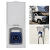 16A ‑240V Waterproof Power Outlet External 3Pin Flush Female Socket Plug for RV Motorhome Trailer Caravan