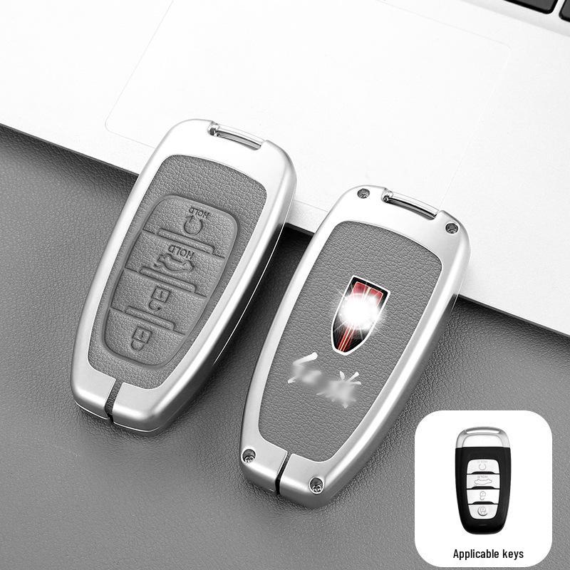 

Elegant Key Case for Hongqi H5, HS5, HS7, HS9, H7, H9, EHS9 - Women s Shell and Buckle Design