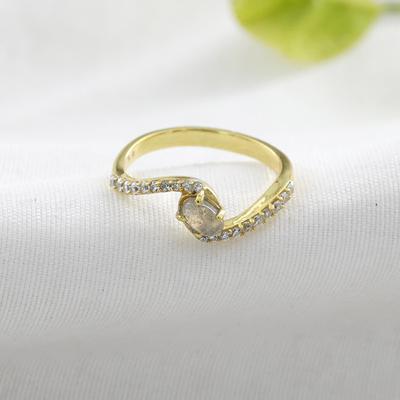 Labradorite Ring, Silver Jewelry, Gold Plated Jewelry, Gift For Her, Wedding Gift