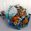 1pc Tiger StainedGlass Automatic Open/close Folding Compact Umbrella, 8-Rib Sturdy Canopy, Lightweight Portable, Everyday Use, Gift, Outdoor Umbrella,