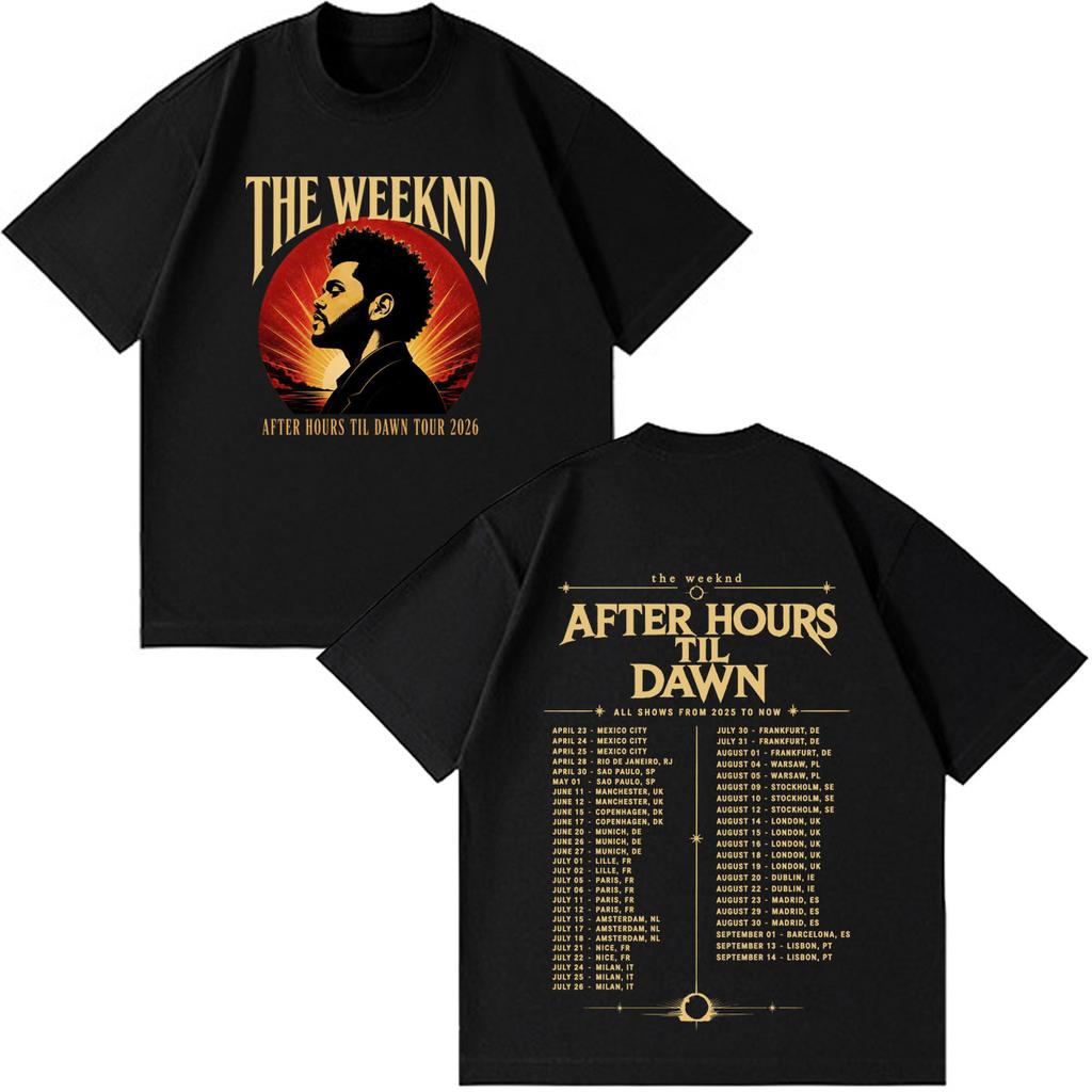 The Weeknd After Hours Til Dawn 2026 Tour Print Tees Unisex Unisex Fashion Tshirt Summer Cotton Loose Casual High Quality Tshirts