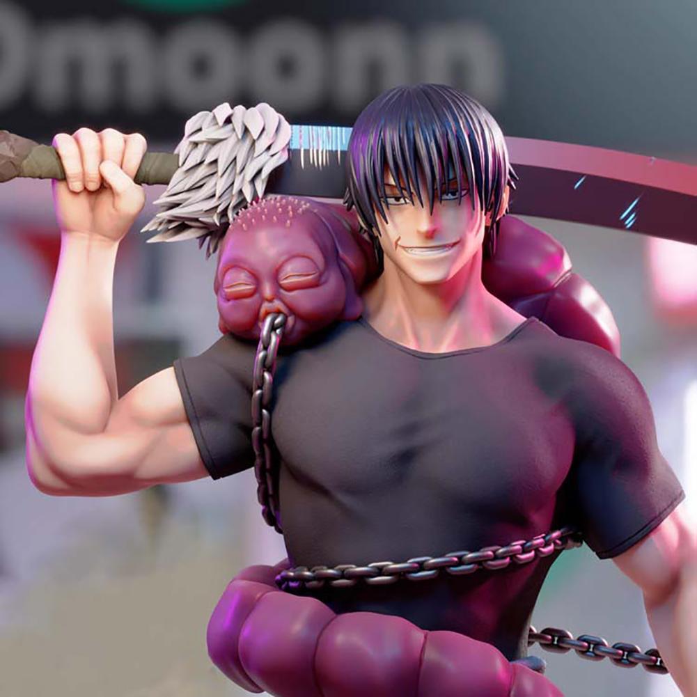 Anime JJK Figura Fushiguro Toji akciófigura PVC modellek Fushiguro Toji figura gyűjtemény Dísztárgyak Játékok Karácsonyi ajándékok 22CM
