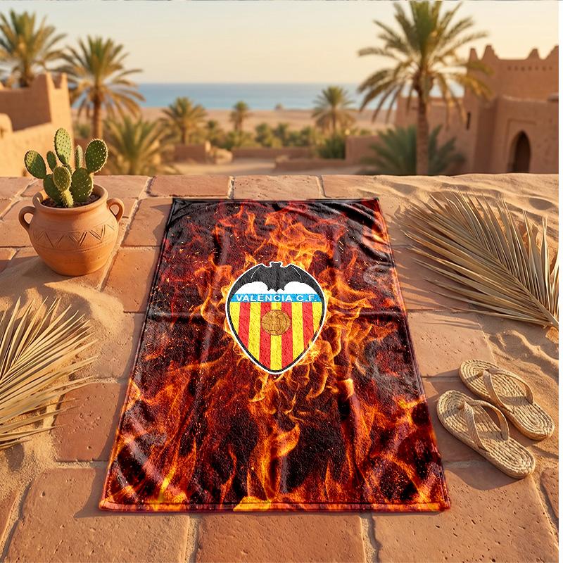 Toalla de Playa de Microfibra con Estampado del Valencia CF Secado Rápido Absorbente Toalla Grande para Playa Natación Viajes