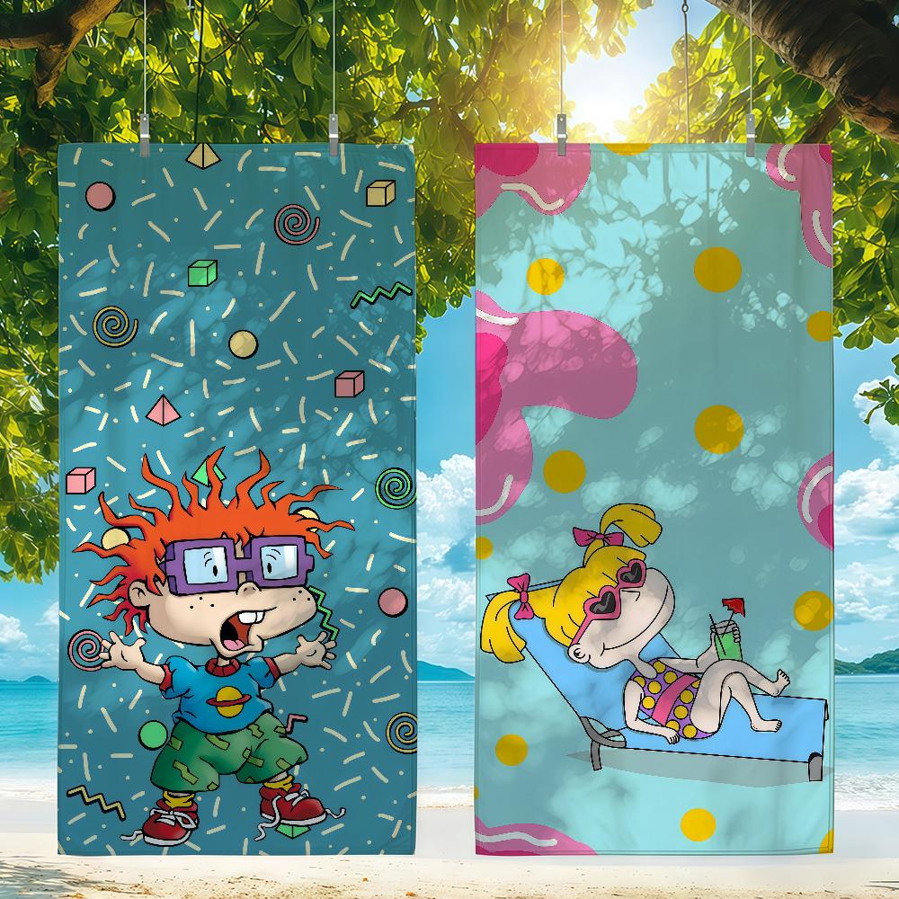 Cartoon R-Rugrats Towel Quick Drying Beach Towels Are Suitable For Swimming Pools Camping Yoga And The Gym